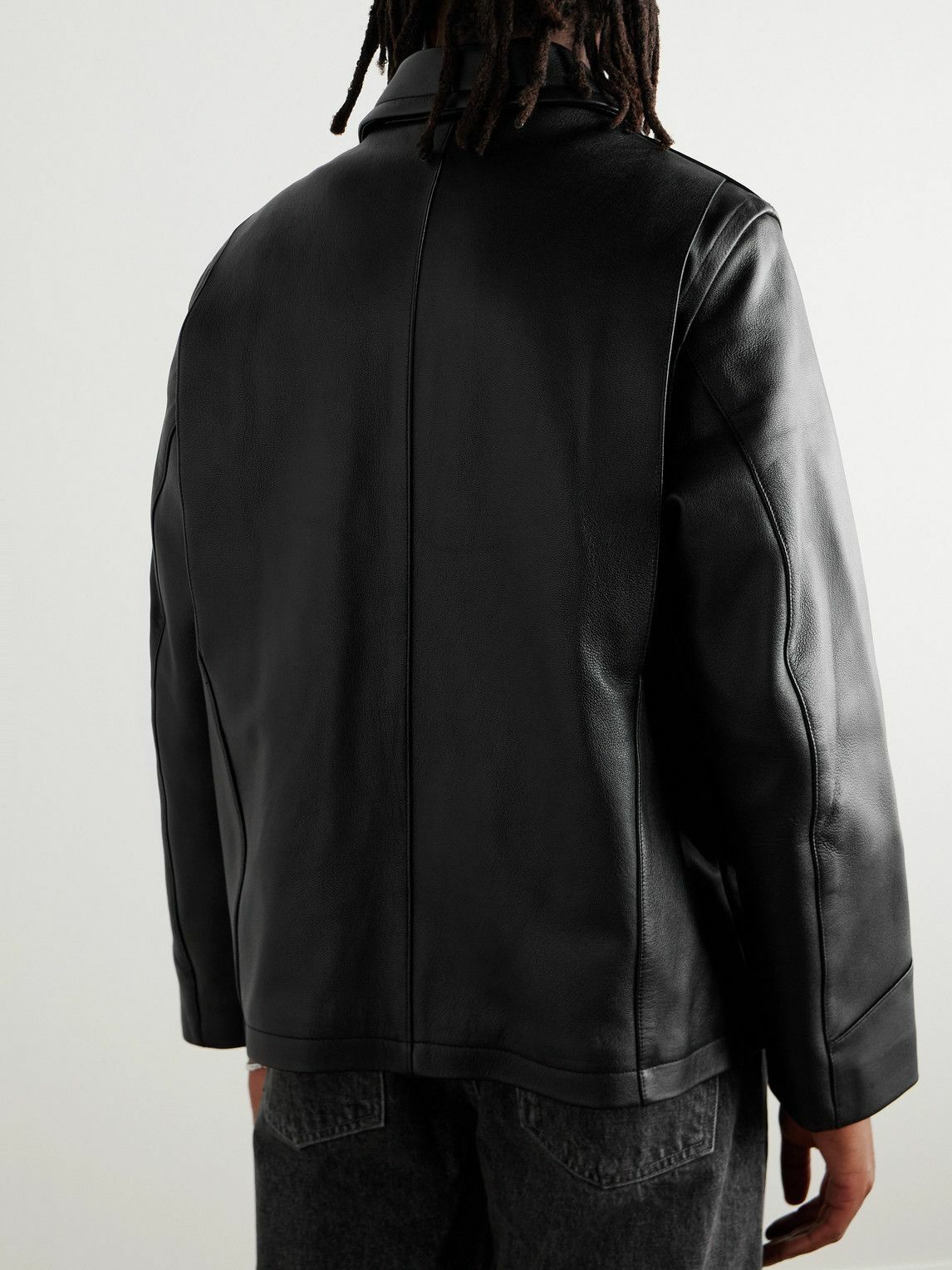 AGOLDE - Chadwick Full-Grain Leather Jacket - Black