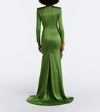 Alex Perry Draped crêpe satin gown
