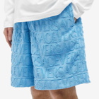 Versace Men's Logo Towling Short in Blue