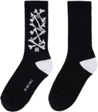 AMIRI Black Core Bones Stacked Socks