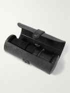 WOLF - Cross-Grain Glossed Vegan Leather Watch and Jewellery Roll