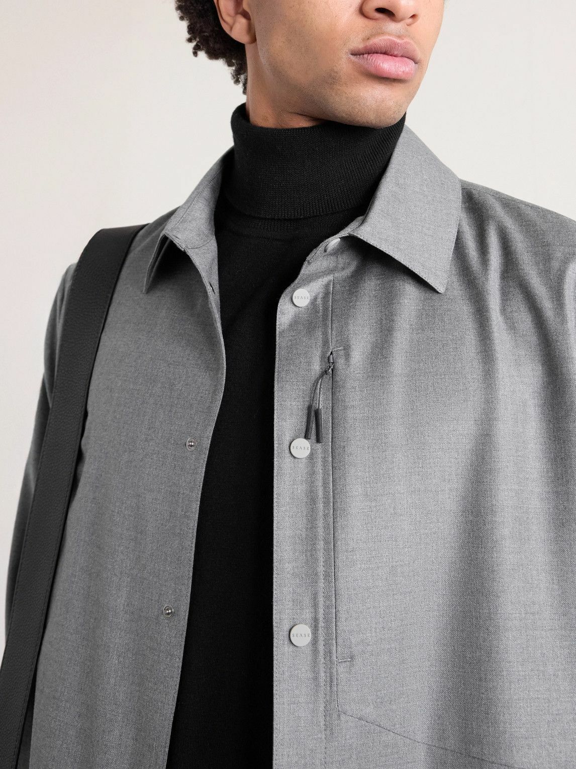 SEASE - New Gate Virgin Wool Shirt - Gray