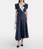 Rodarte Printed silk twill midi dress