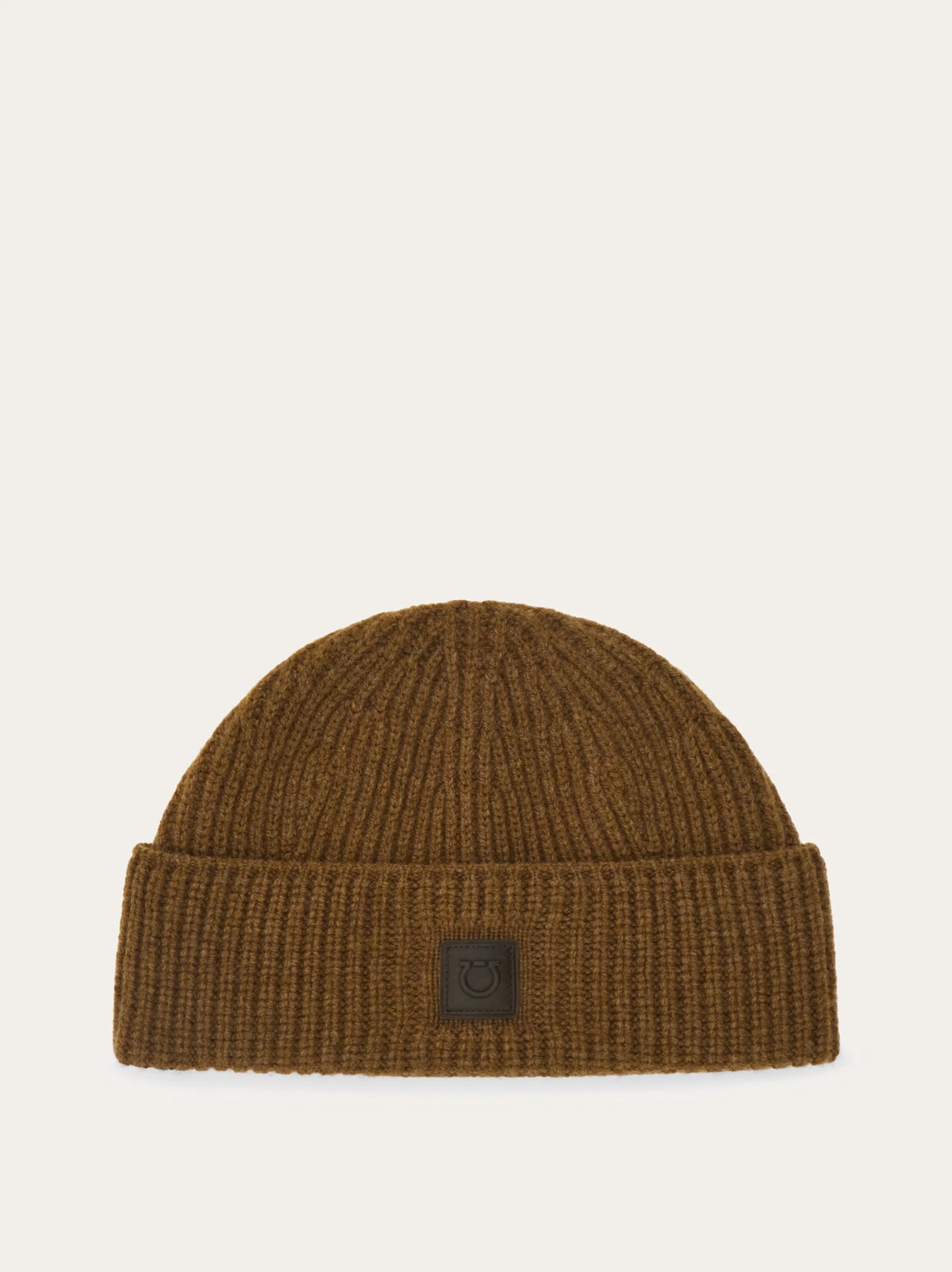 Ferragamo Mens Knitted beanie in Brown