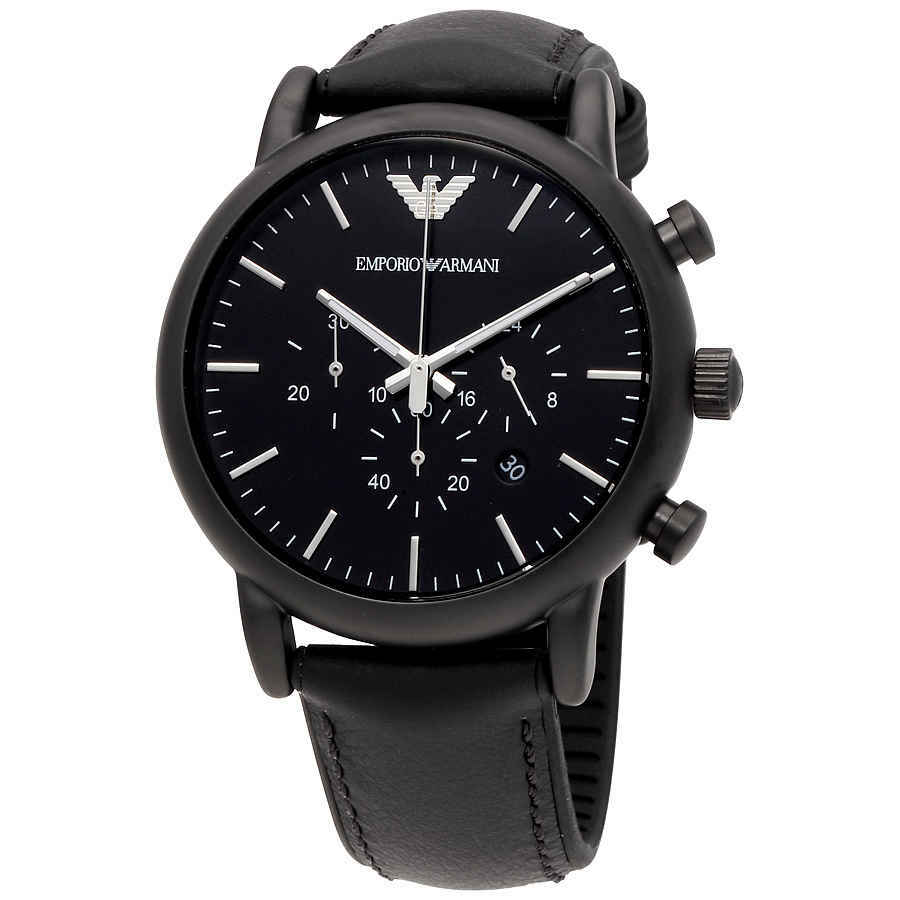 Emporio Armani Luigi Chronograph Black Dial Mens Watch AR1970 Emporio ...