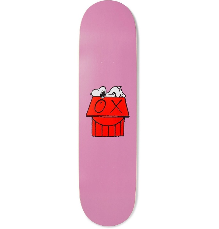 Photo: THE SKATEROOM - Peanuts by André Saraiva Printed Wooden Skateboard - Pink