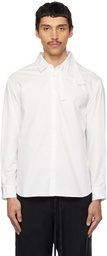 POST ARCHIVE FACTION (PAF) White Trimmed A Shirt