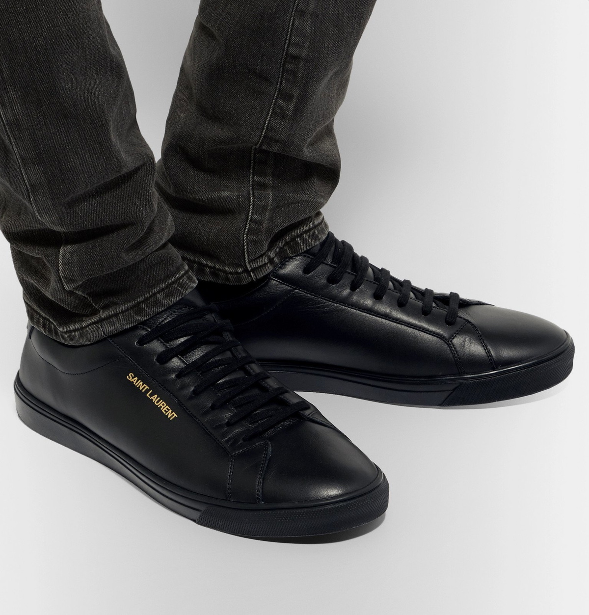 【Saint Laurent】ブラック ANDY スニーカー 12978790_58266160_600.jpg