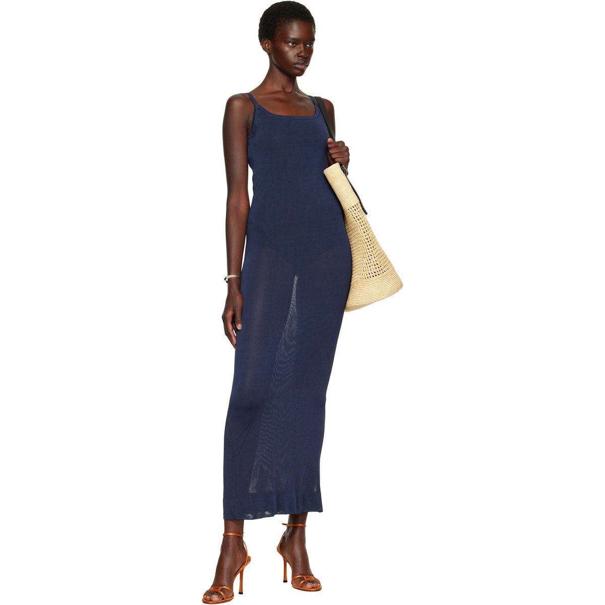 JACQUEMUS Navy 'The Nodo' Maxi Dress