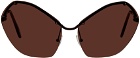 GmbH Gunmetal Rimless Sunglasses
