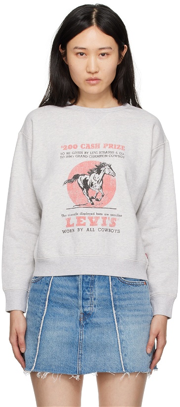 Photo: Levi's Gray Graphic Sweatshirt
