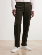 Mr P. - Slim-Fit Straight-Leg Cotton-Corduroy Trousers - Green