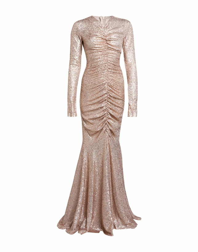 Photo: Norma Kamali Womens Maxi dress in Beige