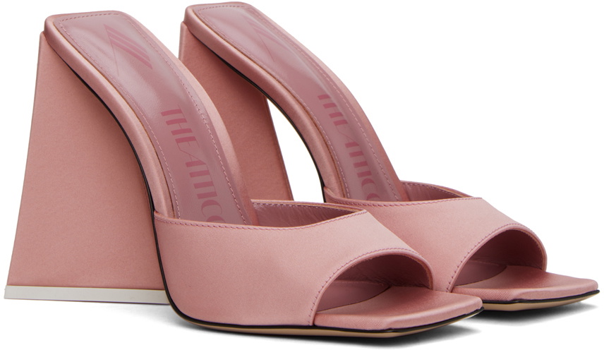 Devon satin mules in pink - The Attico