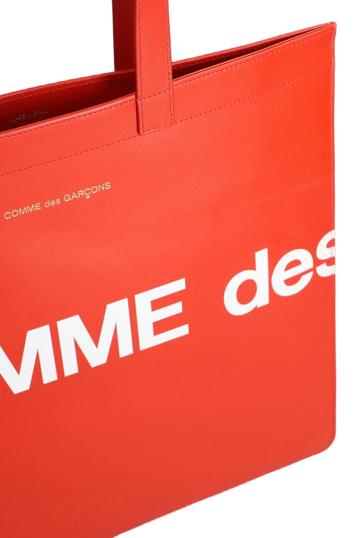 Comme des Garçons Wallet Tote In Red Leather