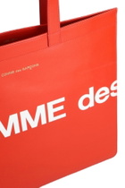 Comme des Garçons Wallet Tote In Red Leather