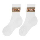 Burberry White Logo Socks