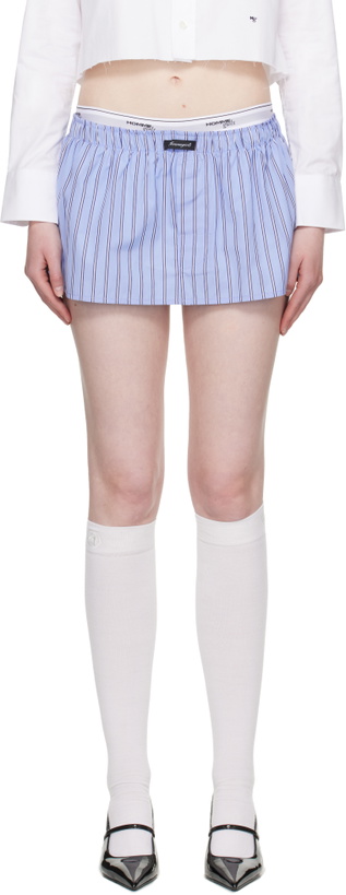 Photo: HommeGirls Blue Boxer Miniskirt