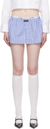 HommeGirls Blue Boxer Miniskirt
