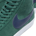 Nike SB Men's Zoom Blazer Mid PRM Sneakers in Noble Green/Midnight Navy