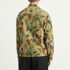Foret Men's Berry Ripstop Watercolour Camo Overshirt in Green Print