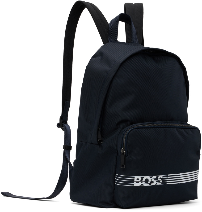 BOSS Navy Bonded Backpack BOSS