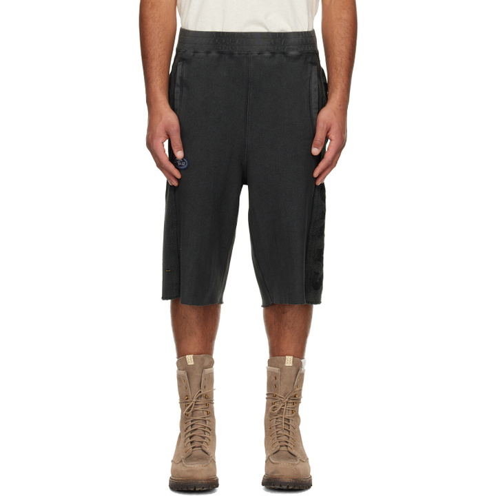 Photo: AAPE by A Bathing Ape Gray Main Sweat Shorts