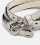 Brunello Cucinelli Metallic leather belt
