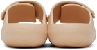 Crocs Beige Mellow Luxe Recovery Slides