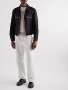 Salvatore Ferregamo - Cube Leather Sneakers - Black