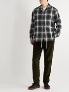 Altea - Dillard Checked Cotton and Ramie-Blend Flannel Shirt - Gray