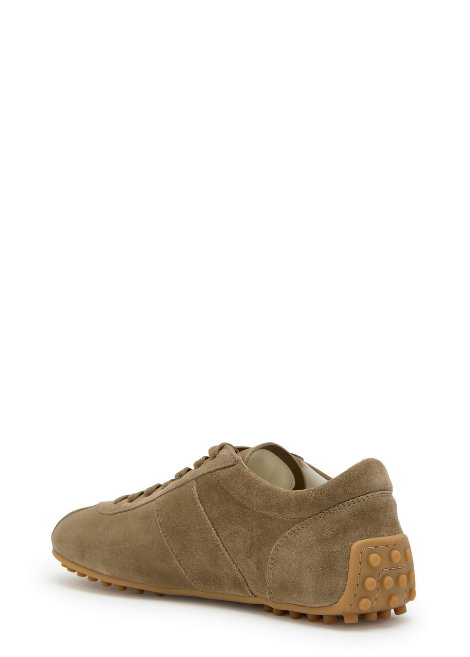 Tods Panelled Suede Sneakers Brown