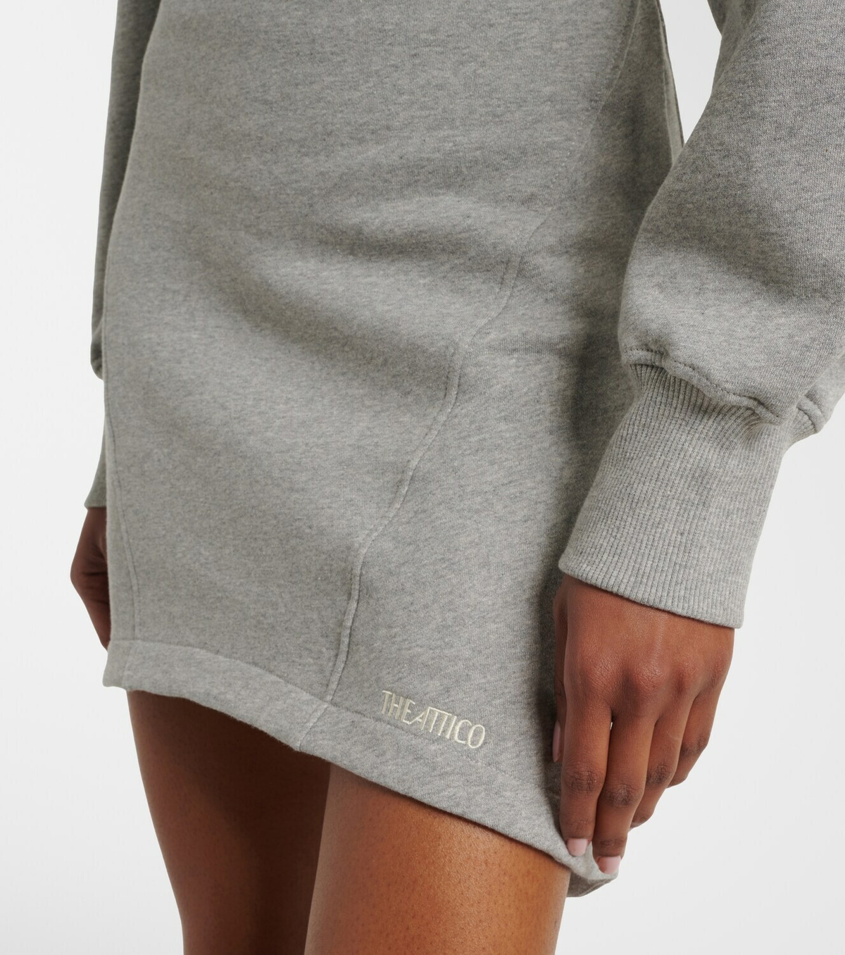 The Attico Cotton jersey sweatshirt dress