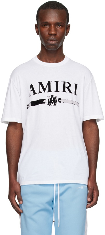 Photo: AMIRI White M.A. Bar T-Shirt