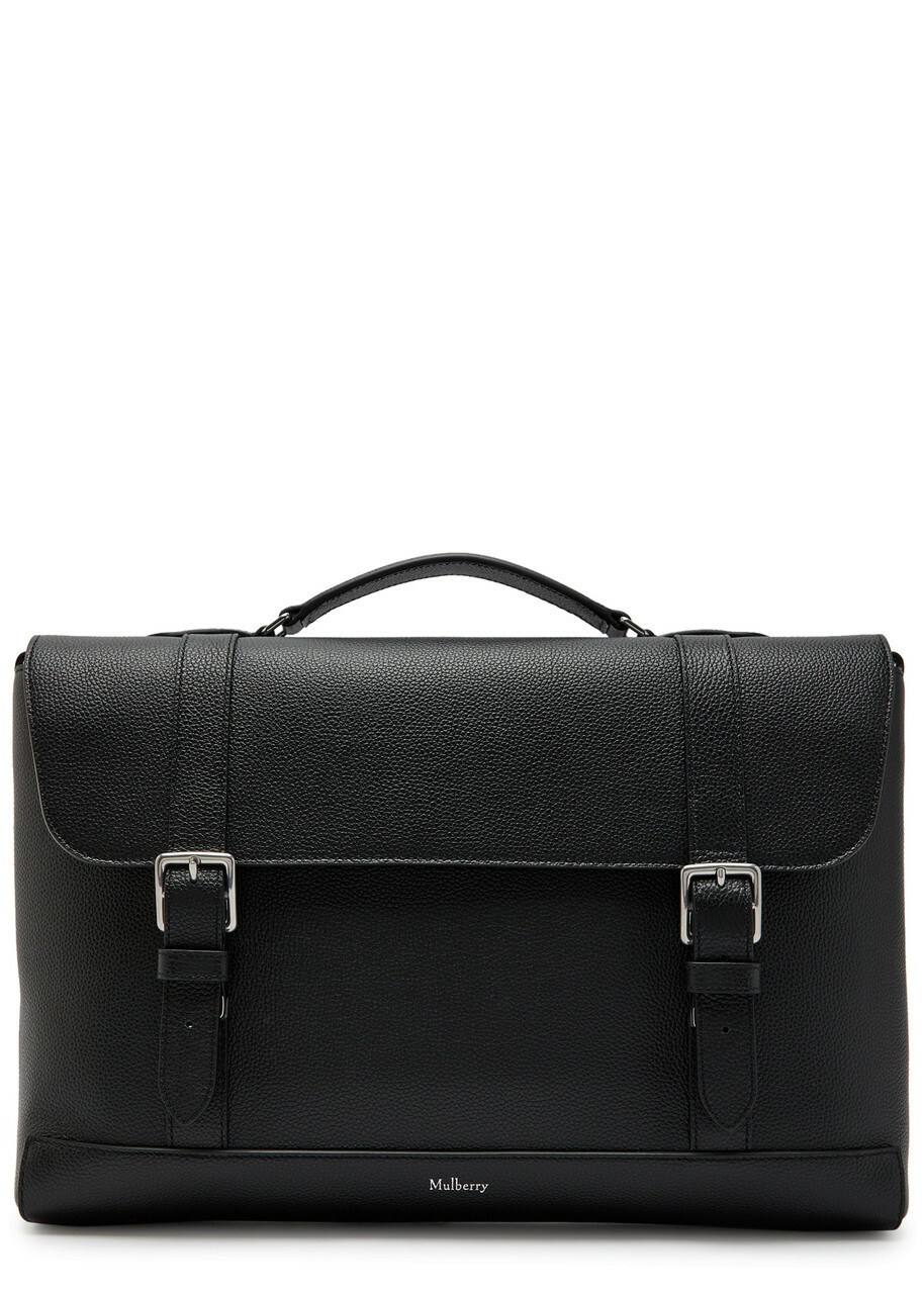 Mulberry Chiltern Grained Leather Brief Case - Black - One Size