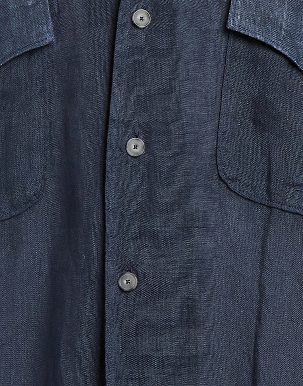120% Lino Mens Shirt in Navy