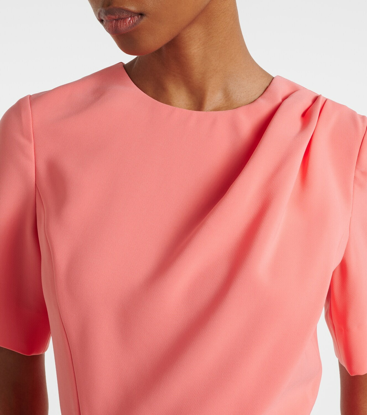 Carolina Herrera Belted crêpe midi dress