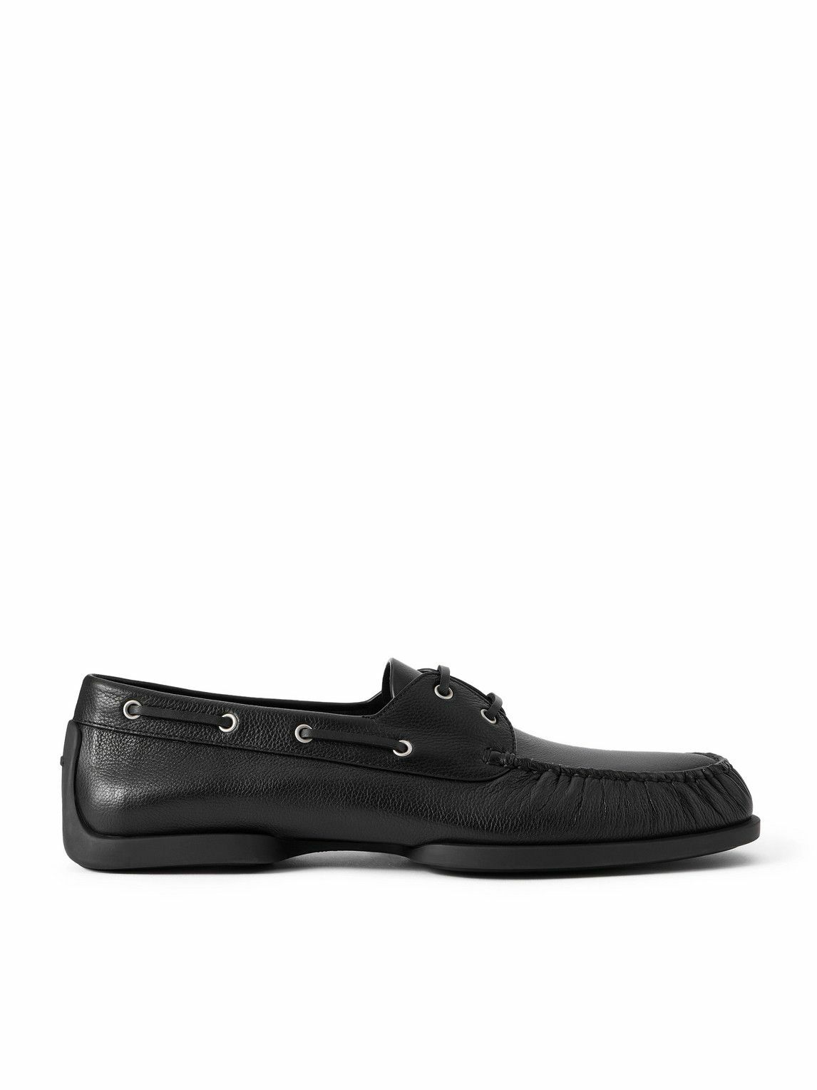 Jil Sander - Leather Boat Shoes - Black
