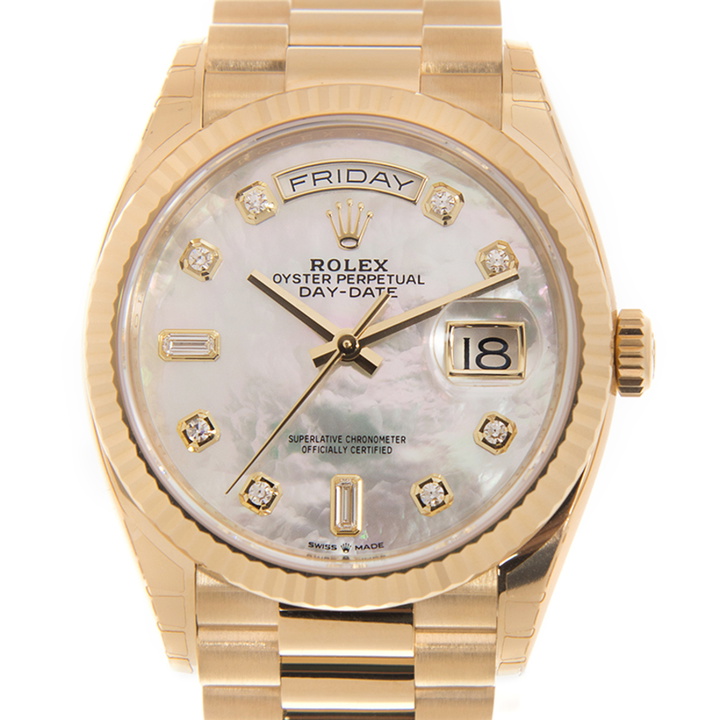 Photo: Rolex Day-Date 36 Mother of Pearl Diamond Automatic 18kt Yellow Gold President Watch 128238MDP