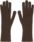 Baserange Brown Ribbed Gloves