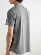 Oliver Spencer - Lounge Logo-Embroidered Cotton-Blend Terry Polo Shirt - Gray