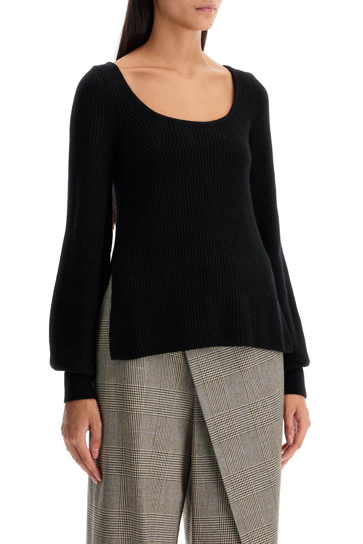 LOULOU STUDIO 'hermus' ribbed cashmere Black