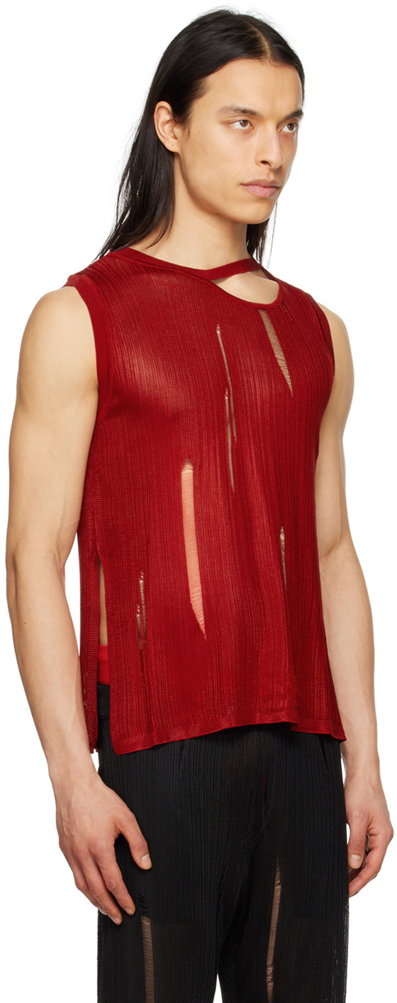 LGN Louis Gabriel Nouchi Red Cutout Tank Top