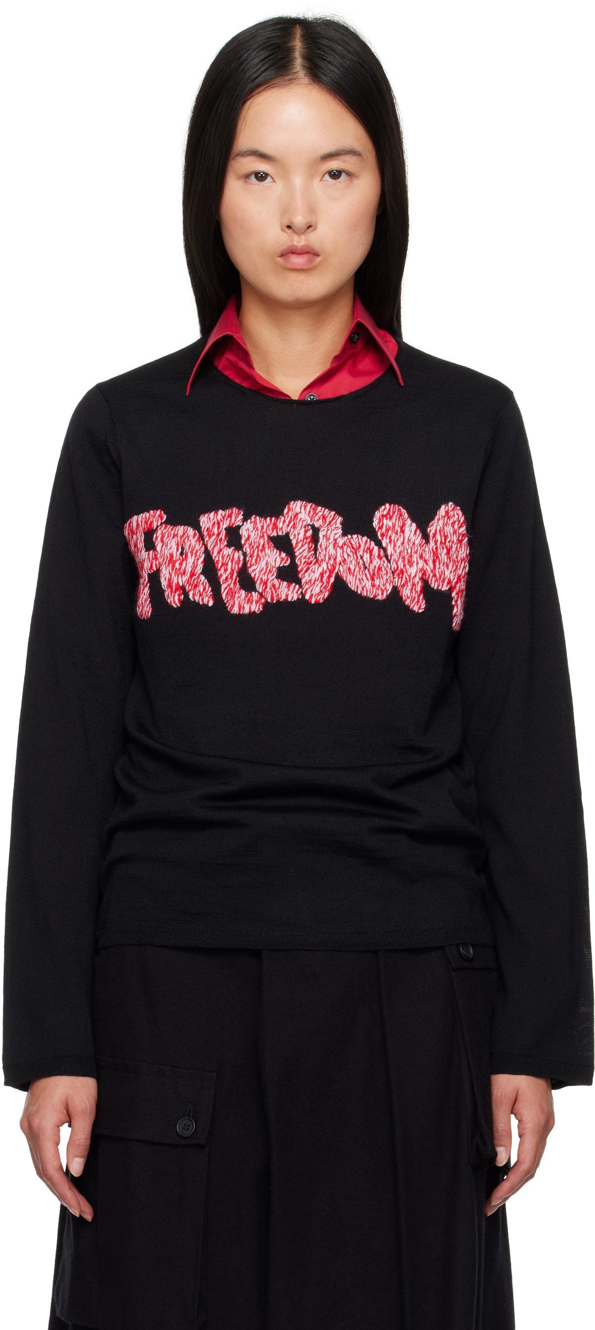 Comme des Garçons Shirt Black 'Freedom' Sweater