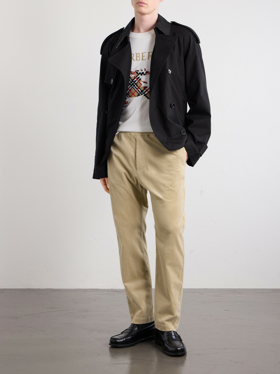 Burberry - Logo-Embroidered Cotton-Jersey T-Shirt - White