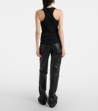 Jean Paul Gaultier Piercing cotton jersey tank top