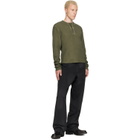 424 Khaki Long-Sleeve Thermal Jersey Henley