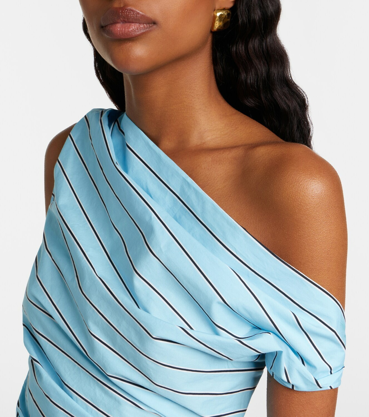 Staud Phare striped cotton poplin minidress