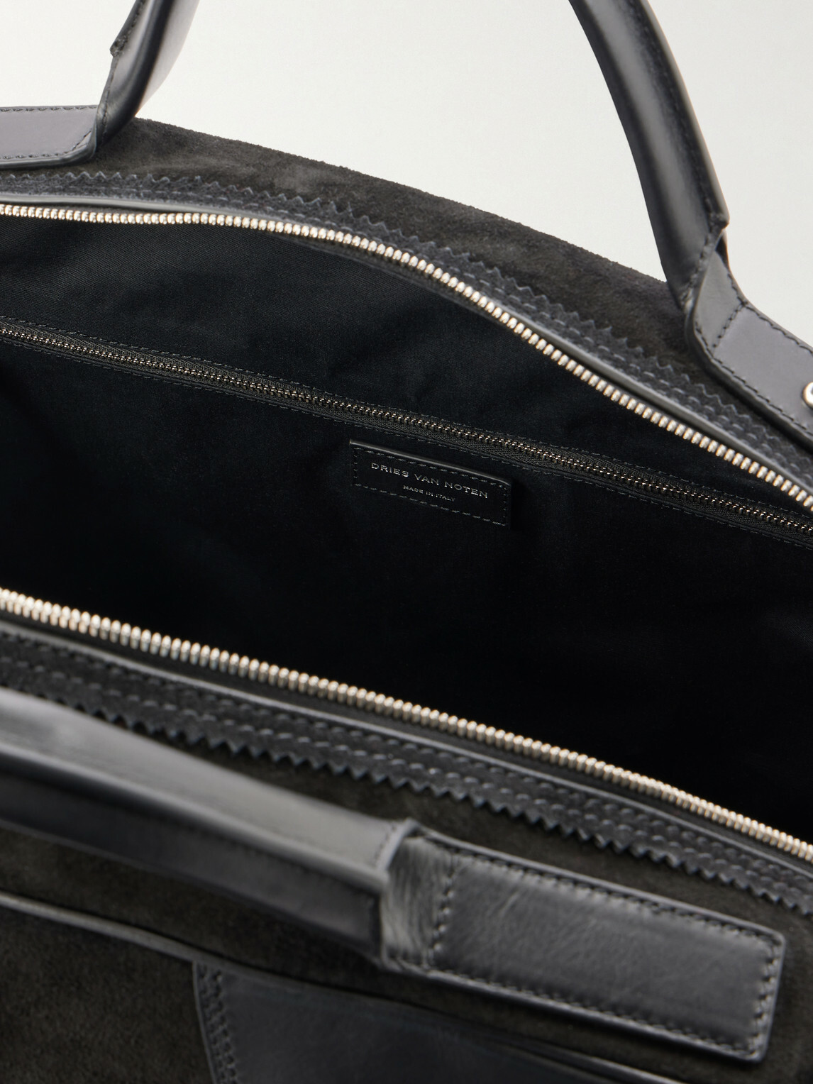 Dries Van Noten - Suede and Leather Duffle Bag