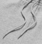 Balenciaga - Printed Fleece-Back Cotton-Blend Jersey Drawstring Shorts - Gray